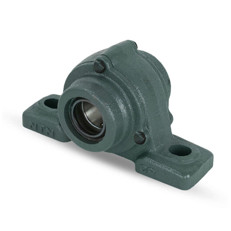 NTN C-UCPX18D1 Metric Cast Iron Two Bolt Pillow / Plummer Block Housing with 90mm Bore Insert with Cast Iron Cover - Open Version - Allow 2-3 Days