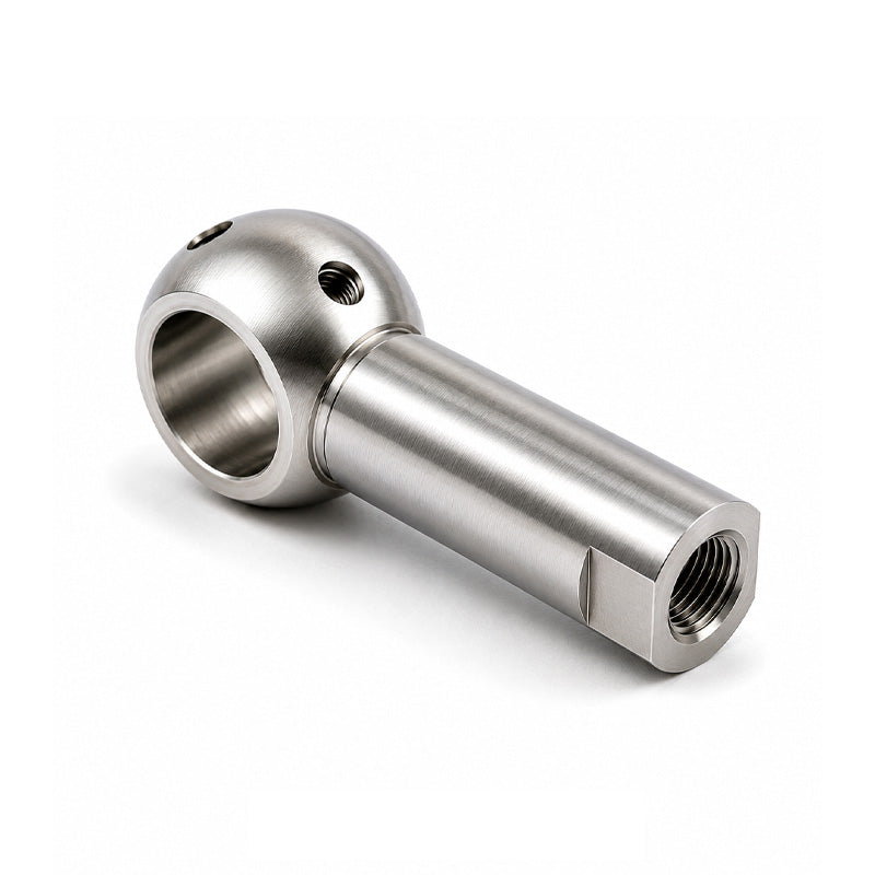 Chiavette B19SS Right Hand Stainless Steel Ball Socket with Internal Snap Ring and Holes for Safety Clip 19mm Ball Diameter M14 Thread - Allow 2-3 Days
