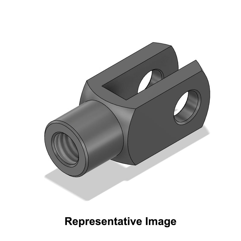 Chiavette G20X40 Right Hand Female Steel Clevis 20mm Bore 40mm Base / Bore Center M20x2.5 Thread - Allow 7-10 Days