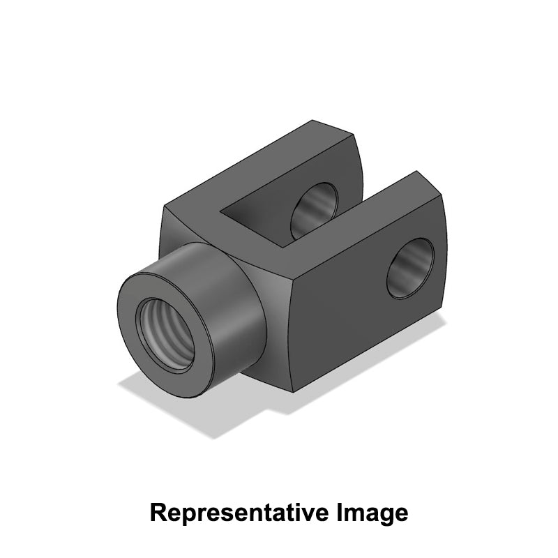 Chiavette G12x25LH CNOMO Left Hand Female Steel Clevis 12mm Bore 25mm Base / Bore Center M16x1.5 Thread - Allow 7-10 Days