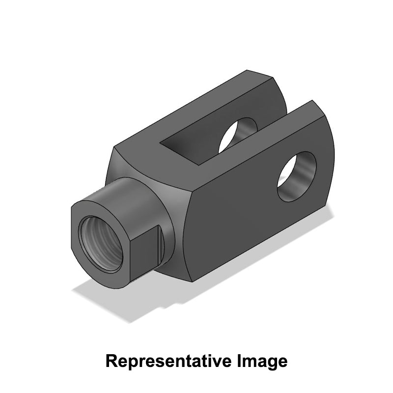 Chiavette GR8X32LH Left Hand Female Steel Rotating Clevis 8mm Bore 32mm Base / Bore Center M8x1.25 Thread - Allow 7-10 Days