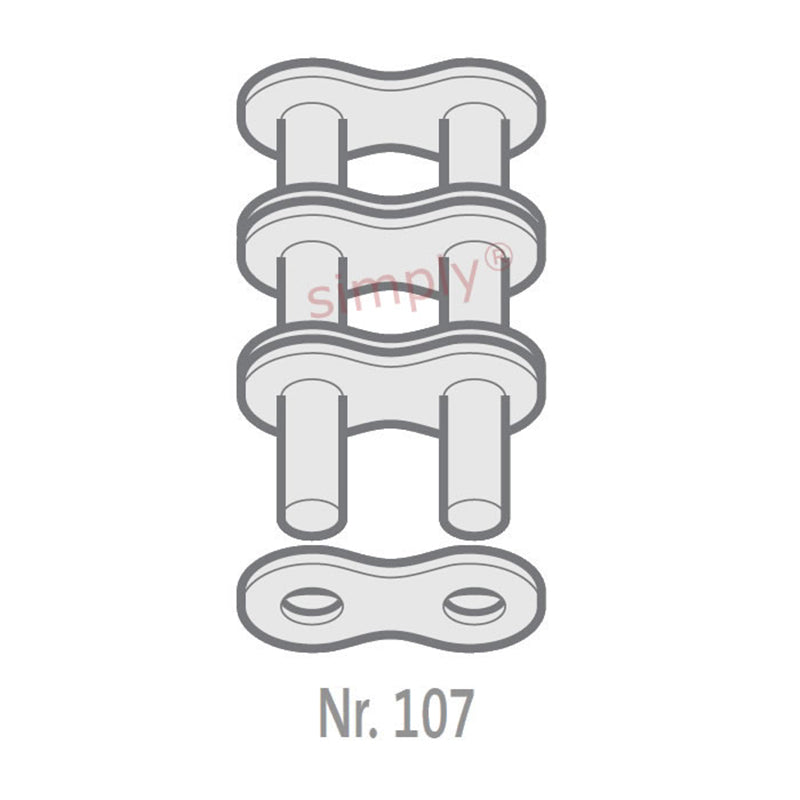 Renold Blue Box 160-3-NO107 ANSI / AS Triplex Chain Outer Link To Be Riveted 2 inch Pitch