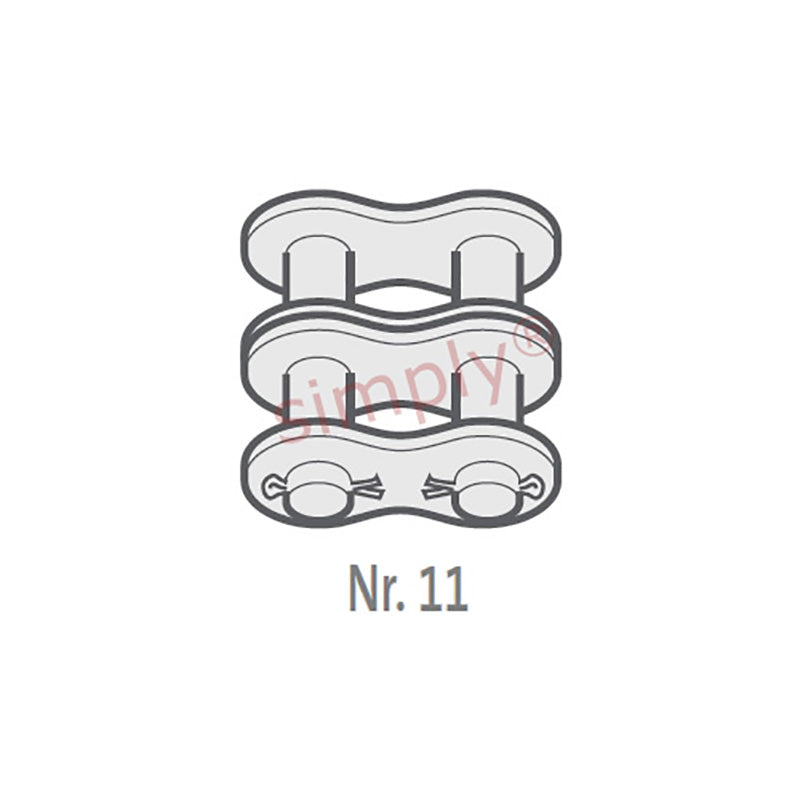Renold SD 100-2-NO11 ANSI / AS Duplex Chain Cottered Connecting Link 1-1/4 inch Pitch