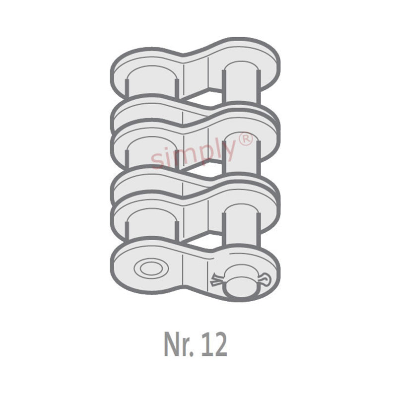 Renold SD 80-3-NO12 ANSI / AS Triplex Chain Single Cranked Cottered Link 1 inch Pitch