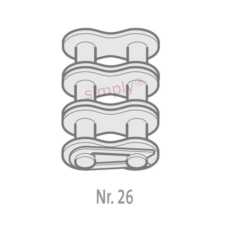Renold Blue Box 08B-3-NO26 BS Triplex Chain Connecting Link With Spring Clip 1/2 inch Pitch