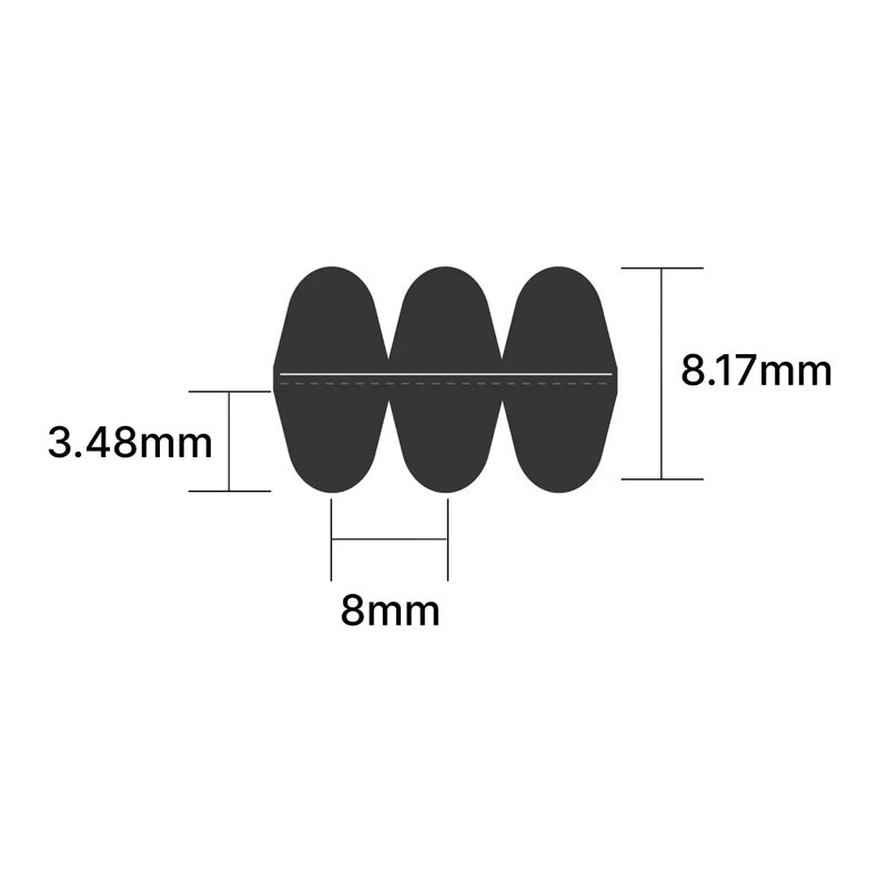 DD725-5M-25 Transflex Double-Sided Timing Belt 25mm Wide 5mm Pitch 145 Teeth