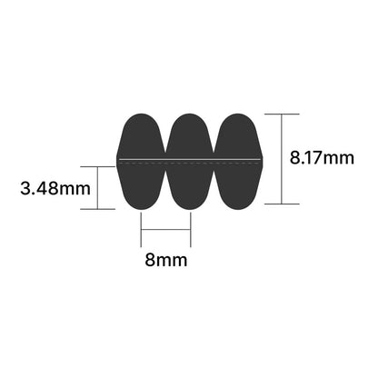DD1600-8M-85 Transflex Double-Sided Timing Belt 85mm Wide 8mm Pitch 200 Teeth