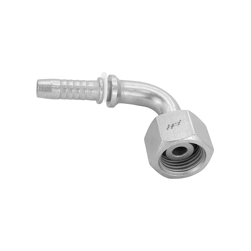 FLEXEQUIP/VOSS 3/4 inch BSP Female Two Piece Hose Fitting with 90 Degree Angle and 22mm Crimp Nut - Allow 2-3 Days
