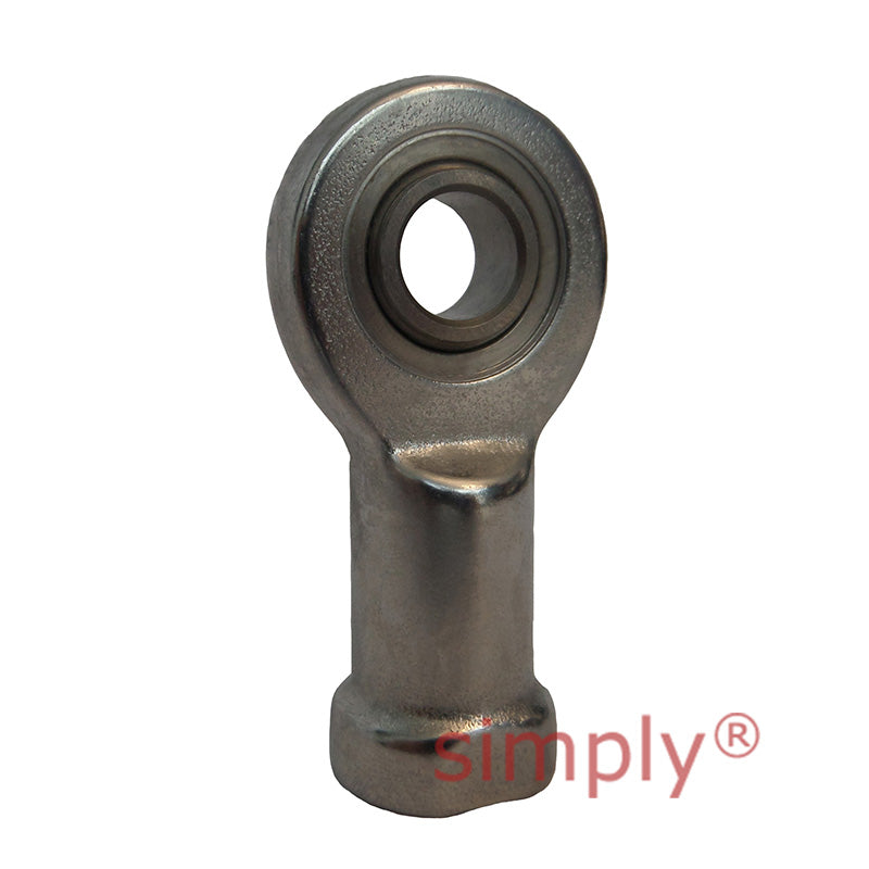 Fluro EIL15DNIRO Left Hand Stainless Steel / PTFE Lined Maintenance Free Female Plain Rod End M14 Thread