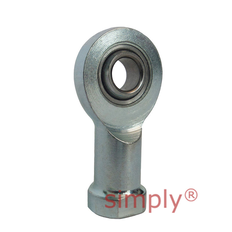 Fluro EIL6D Left Hand Zinc Plated Steel Maintenance Free Female Plain Rod End M6 Thread