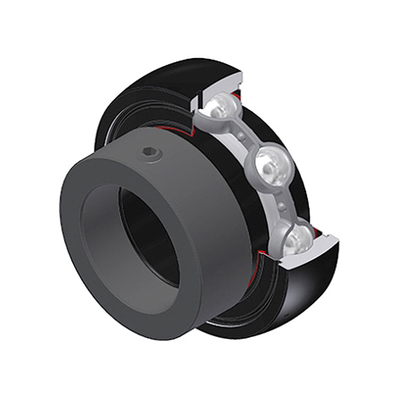 SNR ES208G2T20 Metric Flatback Spherical Outer High Temp Bearing Insert 40mm Bore 80mm Outside Diameter with Eccentric Collar - Allow 2-3 Days