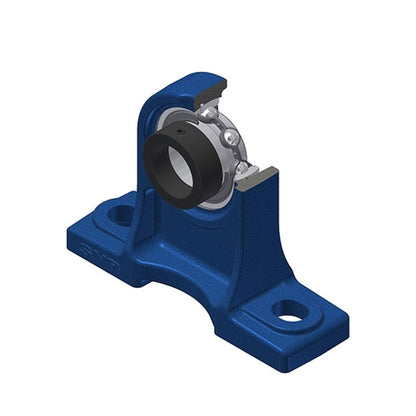 SNR ESPH203N Metric Cast Iron High Centre Height Two Bolt Pillow / Plummer Block Housing with 17mm Bore Eccentric Collar Insert - Allow 2-3 Days