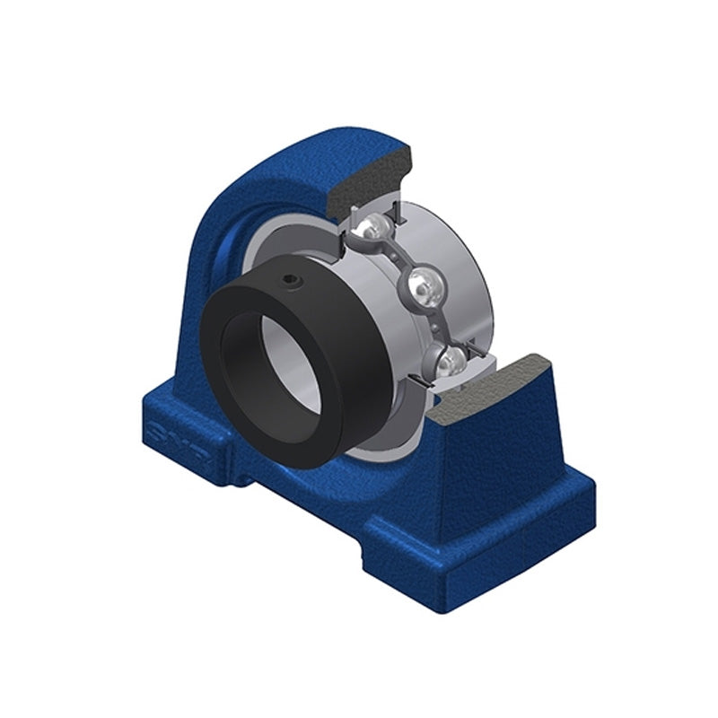 SNR EXPA202 Threaded Base Small Footprint Metric Pillow / Plummer Block Housing with Eccentric Collar Insert 15mm Bore - Allow 2-3 Days