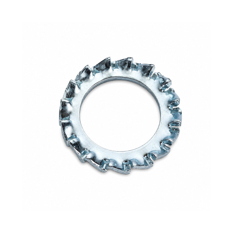 Unifix M4x8x0.5mm External Serrated Washer DIN 6798A with Bright Zinc Plated Finish - Allow 2-3 Days