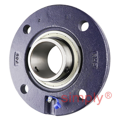 RHP FC55-RHP Four Bolt Round Cast Iron Flanged Bearing Unit and 55mm Insert