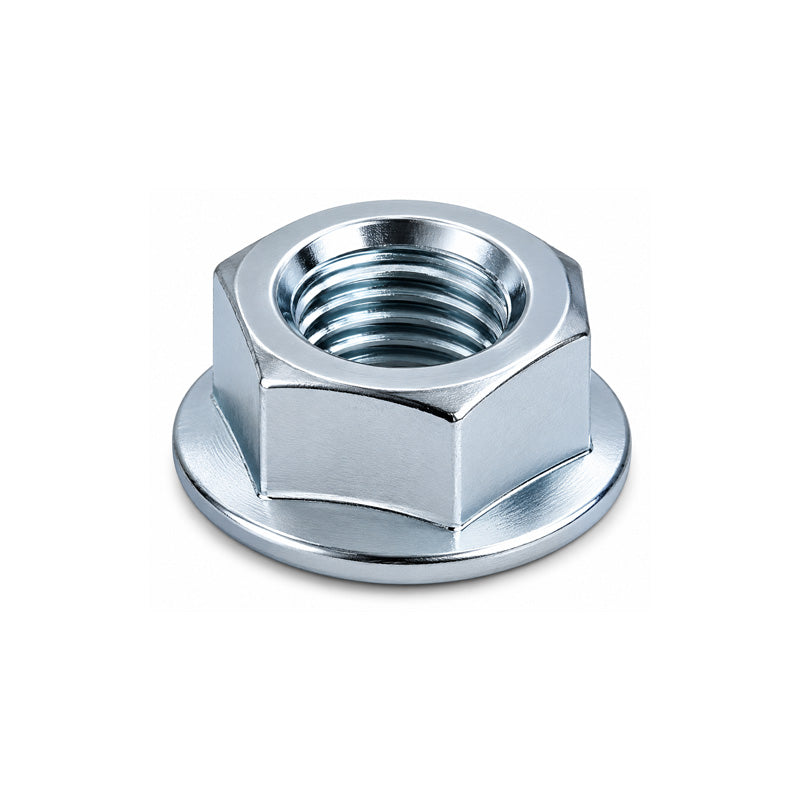 M12 Bright Zinc Plated High Tensile Steel Flanged Nut
