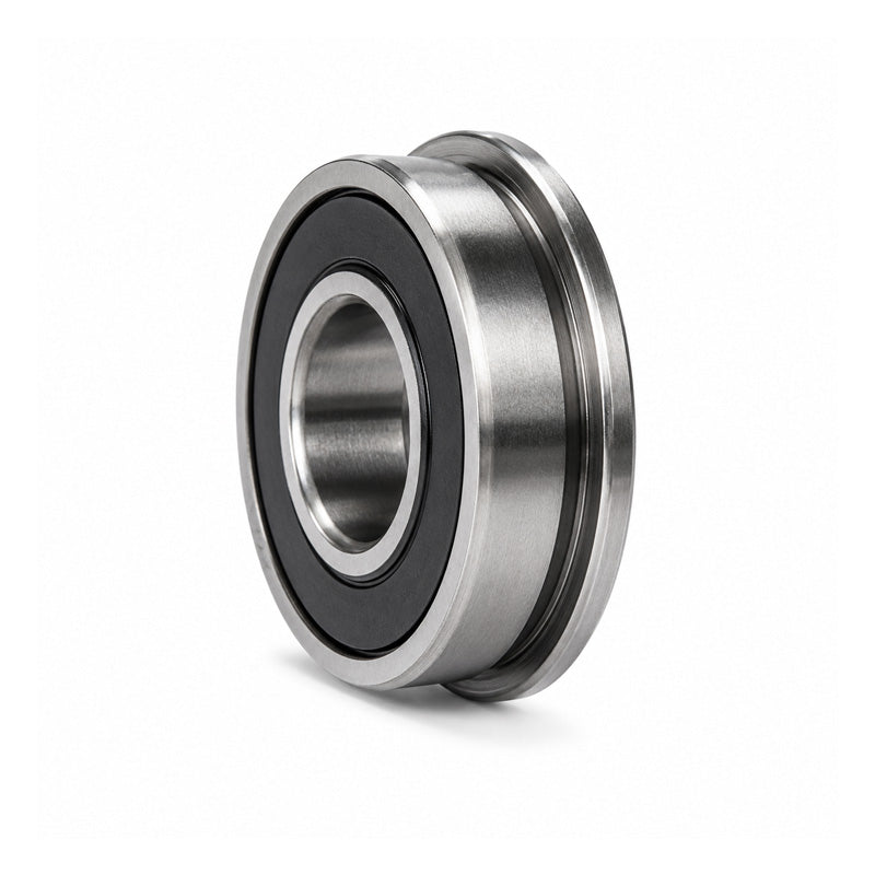 SFR22RS Budget Rubber Sealed Stainless Steel Flanged Deep Groove Ball Bearing 1/8x3/8x5/32 inch