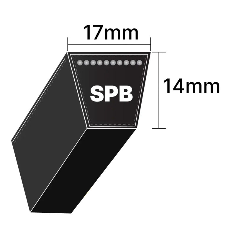 FSPB4750 SPB Section Anti Static Fire Resistant Wrapped V-Belt 17x14mm