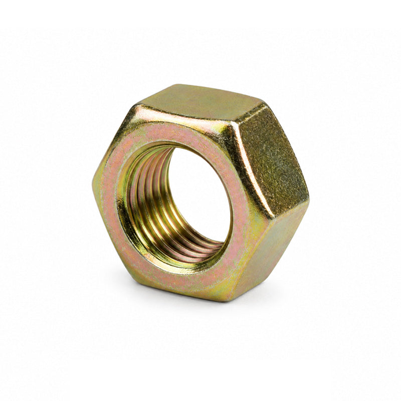 Unifix M16x24 - Class 8 Steel Full Nut DIN 934 with 2mm Pitch and Zinc and Yellow Finish - Allow 2-3 Days
