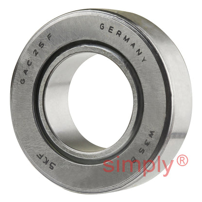 SKF GAC25F Angular Contact Spherical Plain Bearing Steel / PTFE Fabric 25x47x15mm