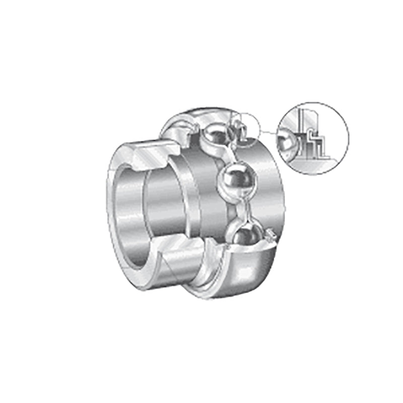 INA GE30XLKLLB Metric Spherical Outer Bearing Insert with L Seals and Eccentric Collar 30x62x48.5mm