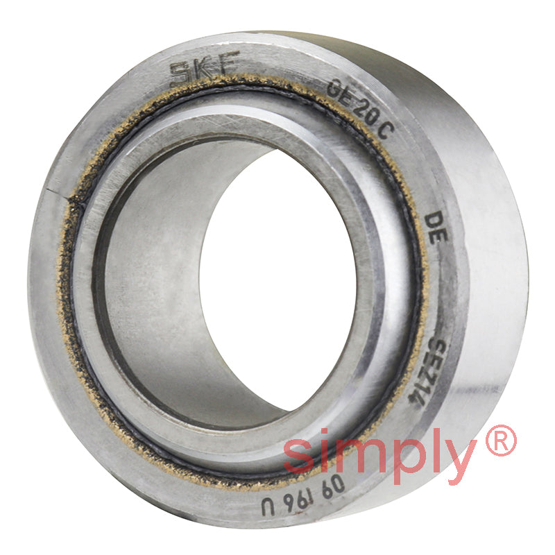 SKF GE20C Maintenance Free Spherical Plain Bearing Steel / Bronze 20x35x16x12mm