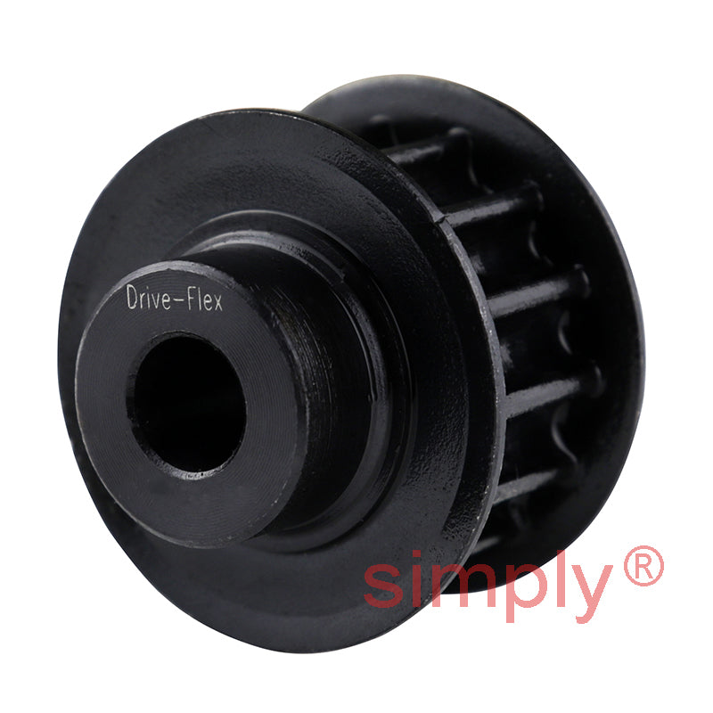 Drive-Flex P64-14M-170F - 14mm Pitch 64 Tooth Flanged HTD Type Steel Pilot Bore Timing Pulley for 170mm Wide Belts