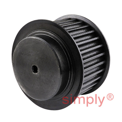 P30-5M-15F - 5mm Pitch 30 Tooth Flanged HTD Type Steel Pilot Bore Timing Pulley for 15mm Wide Belts