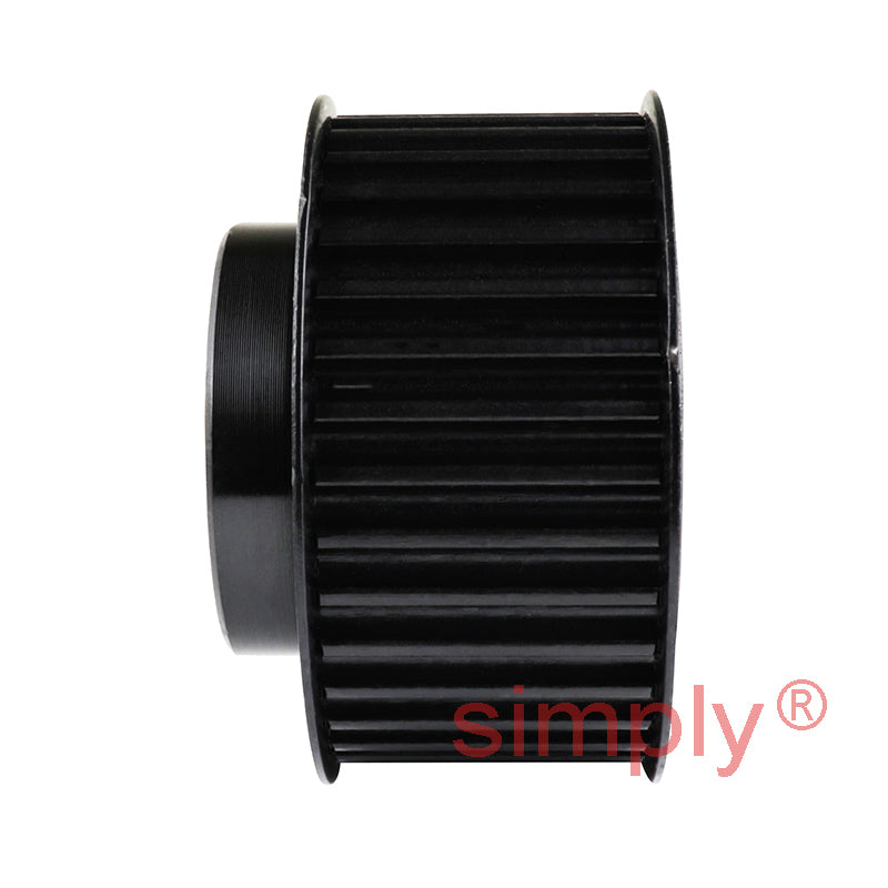 P36-5M-15F - 5mm Pitch 36 Tooth Flanged HTD Type Steel Pilot Bore Timing Pulley for 15mm Wide Belts