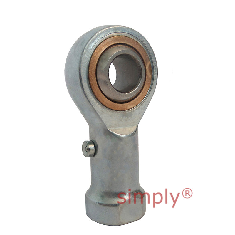Fluro GILS14 Left Hand Steel / Bronze Female Plain Rod End M14 Thread