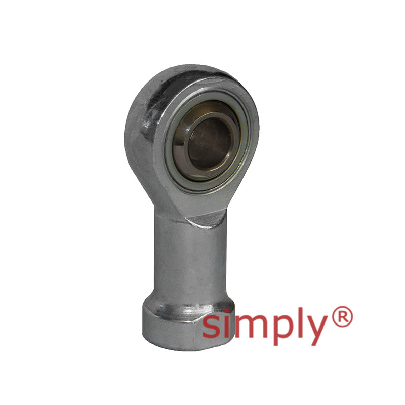 Fluro GILSW05 Left Hand Zinc Plated Steel / PTFE Lined Maintenance Free Female Plain Rod End M5 Thread