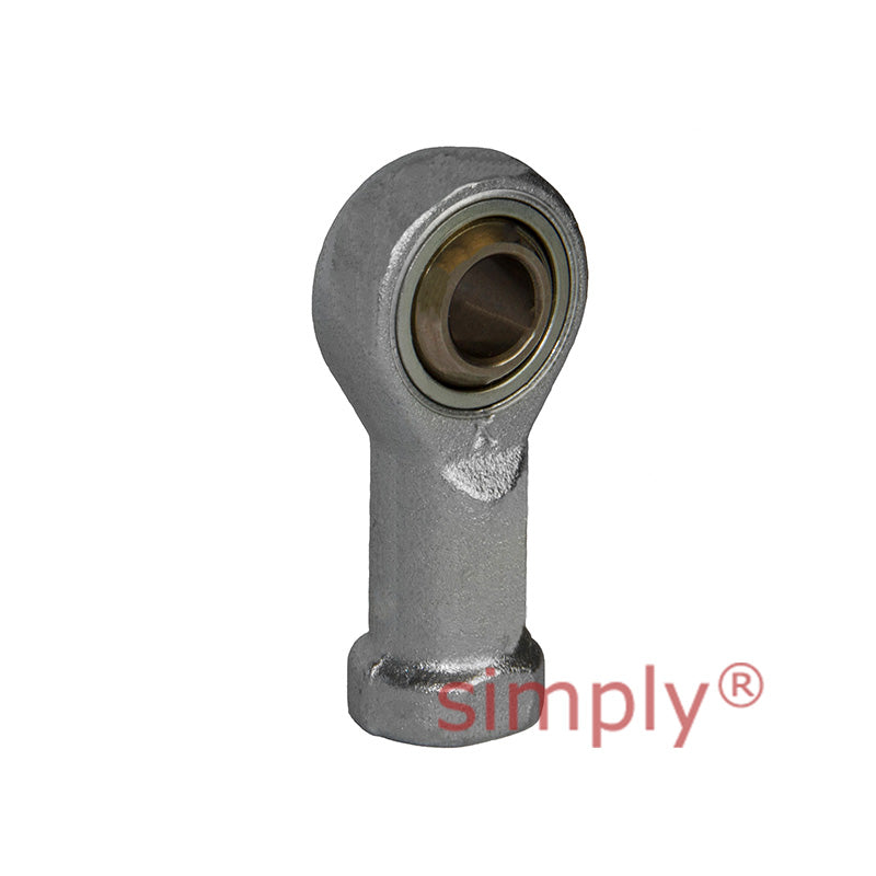 Fluro GILXSW40 Left Hand Zinc Plated Steel / PTFE Lined Maintenance Free Female Plain Rod End M42x2 Thread