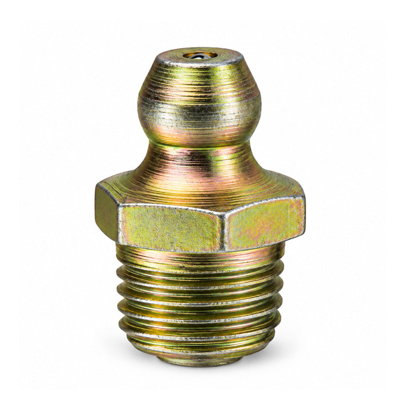 M8x1 Metric Special Tapered Self-forming Thread Hardened Mild Steel Zinc Plated Straight Hydraulic Grease Nipples 