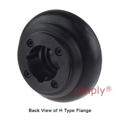 Major Brand F50H/F50B Outer Facing Taper Bore/Pilot Bored Tyre Drive Coupling Assembly with Natural Rubber Tyre