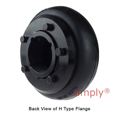 Major Brand F60H/F60H Outer Facing Taper Bores Type Tyre Drive Coupling Assembly with Natural Rubber Tyre