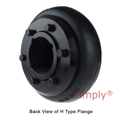 Major Brand F110H/F110H Outer Facing Taper Bores Type Tyre Drive Coupling Assembly with Natural Rubber Tyre