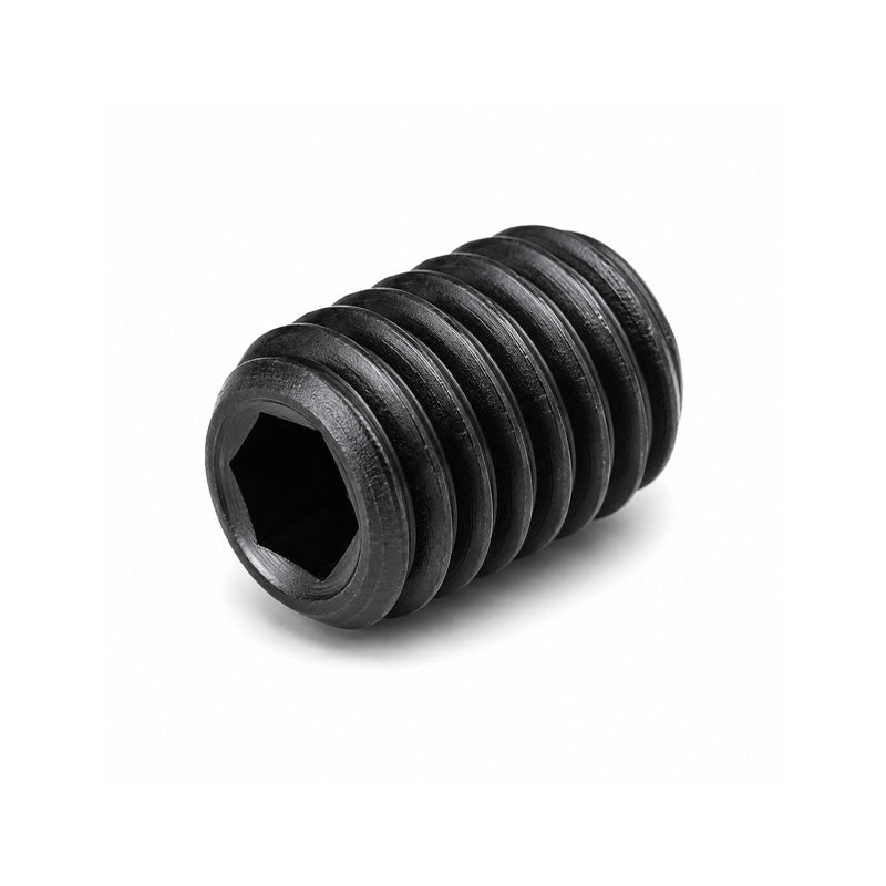 M6x8 Metric Steel Black Oxide Cup Point Grub Screw 8mm Length 1mm Pitch