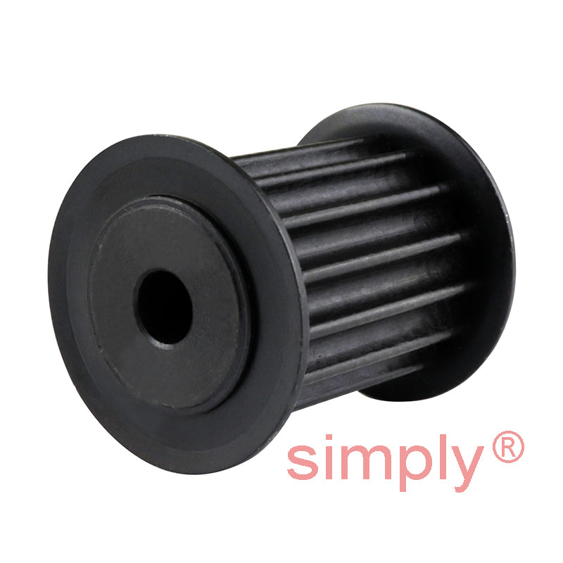 P15-5M-25F - 5mm Pitch 15 Tooth Flanged HTD Type Steel Pilot Bore Timing Pulley for 25mm Wide Belts