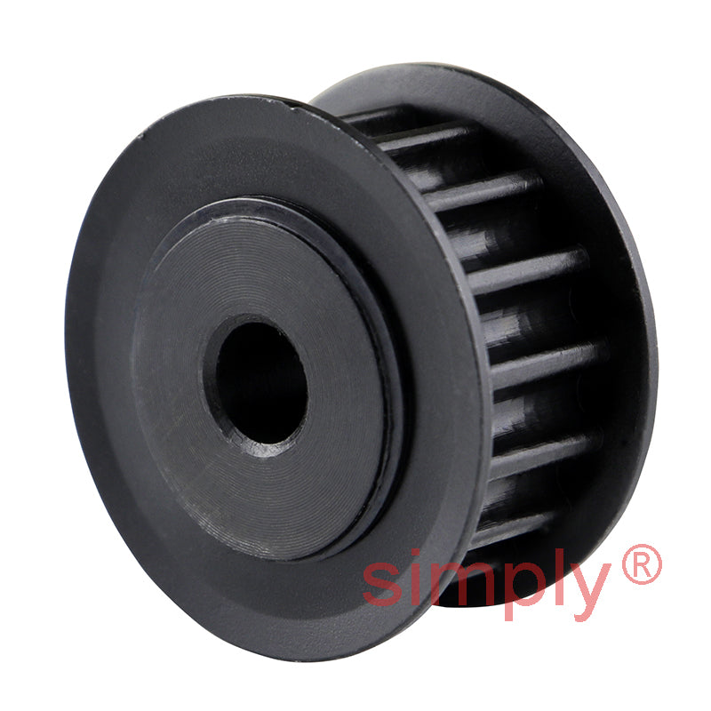 P16-5M-09F - 5mm Pitch 16 Tooth Flanged HTD Type Steel Pilot Bore Timing Pulley for 9mm Wide Belts
