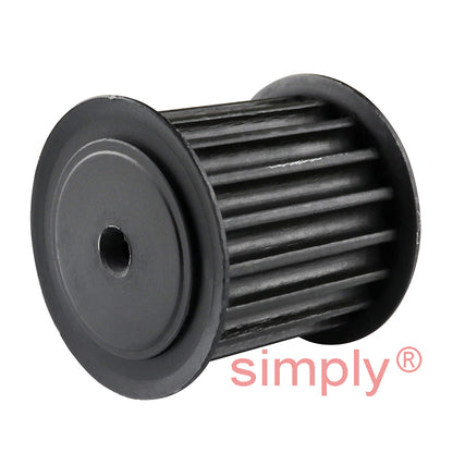 P18-5M-25F - 5mm Pitch 18 Tooth Flanged HTD Type Steel Pilot Bore Timing Pulley for 25mm Wide Belts