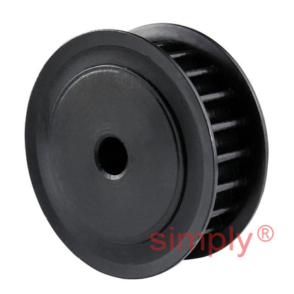P21-5M-09F - 5mm Pitch 21 Tooth Flanged HTD Type Steel Pilot Bore Timing Pulley for 9mm Wide Belts