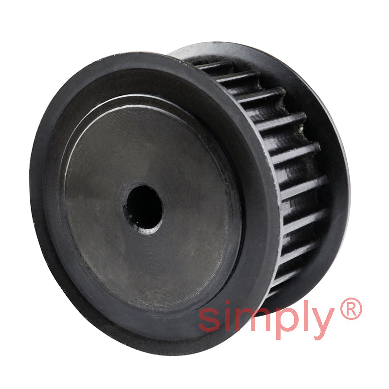 P24-5M-15F - 5mm Pitch 24 Tooth Flanged HTD Type Steel Pilot Bore Timing Pulley for 15mm Wide Belts