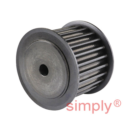 P24-5M-25F - 5mm Pitch 24 Tooth Flanged HTD Type Steel Pilot Bore Timing Pulley for 25mm Wide Belts