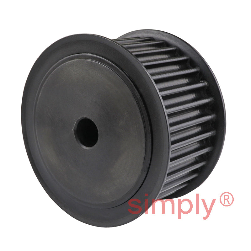 P32-5M-25F - 5mm Pitch 32 Tooth Flanged HTD Type Steel Pilot Bore Timing Pulley for 25mm Wide Belts