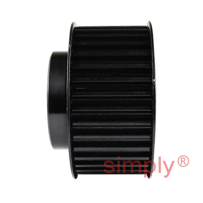 P36-5M-25F - 5mm Pitch 36 Tooth Flanged HTD Type Steel Pilot Bore Timing Pulley for 25mm Wide Belts