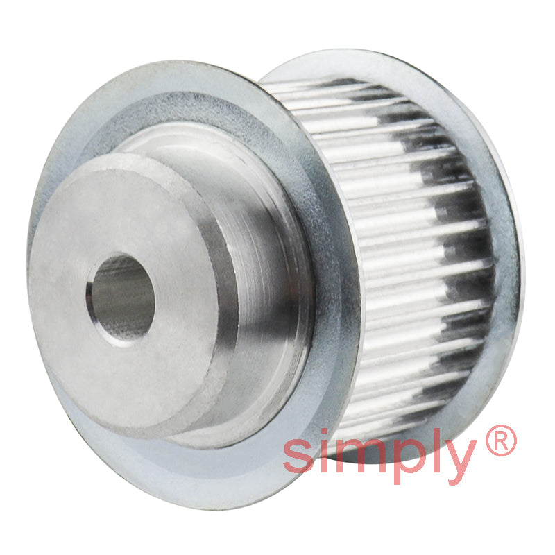 P12-3M-15F - 3mm Pitch 12 Tooth Flanged HTD Type Aluminium Timing Pulley for 15mm Wide Belts