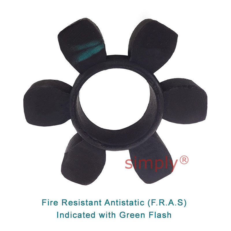 Major Brand HRC90F/HRC90B Coupling Assembly Inner Facing Taper Bore/Pilot Bored Max Bush Bore 28mm / 1-1/8 inch with Fire Resistant Antistatic (F.R.A.S) Insert