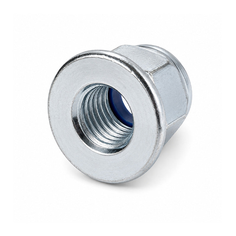 Unifix M6x10 - Class 8 Steel Insert Flange Nut DIN 6926 with 1mm Pitch and Bright Zinc Plated Finish - Allow 2-3 Days