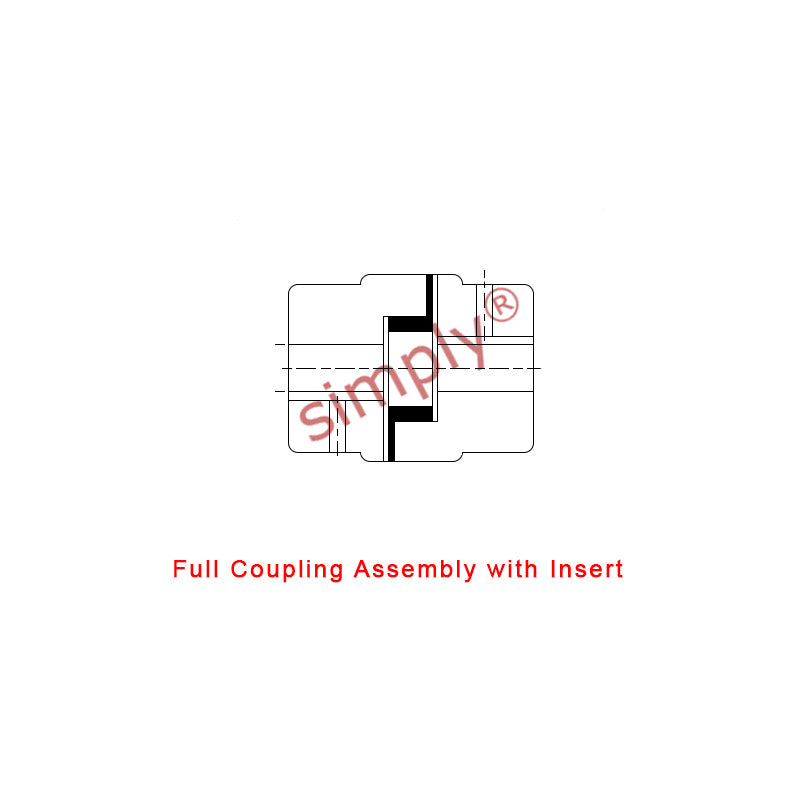 Major Brand L225B/L225B Pilot Bored Jaw Coupling Assembly Max Bore 60mm with Nitrile Rubber Insert