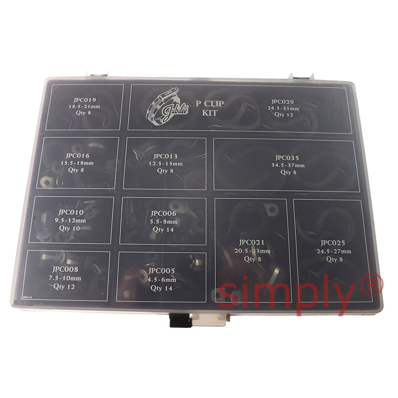 JPCK110MS Zinc Plated Steel Jubilee P Clip Kit
